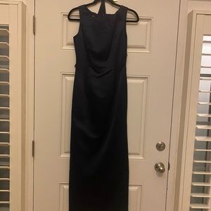 Navy blue brides maid dress. Size 2. Satin.